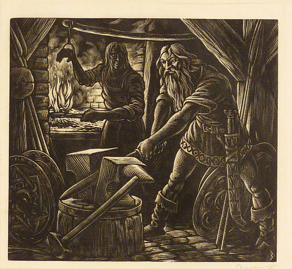 2 mannen in smederij te Kalevala